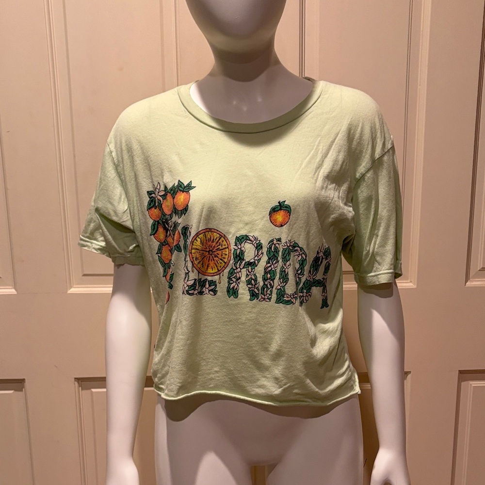 Urban Outfitters Light Green Florida Crop Top